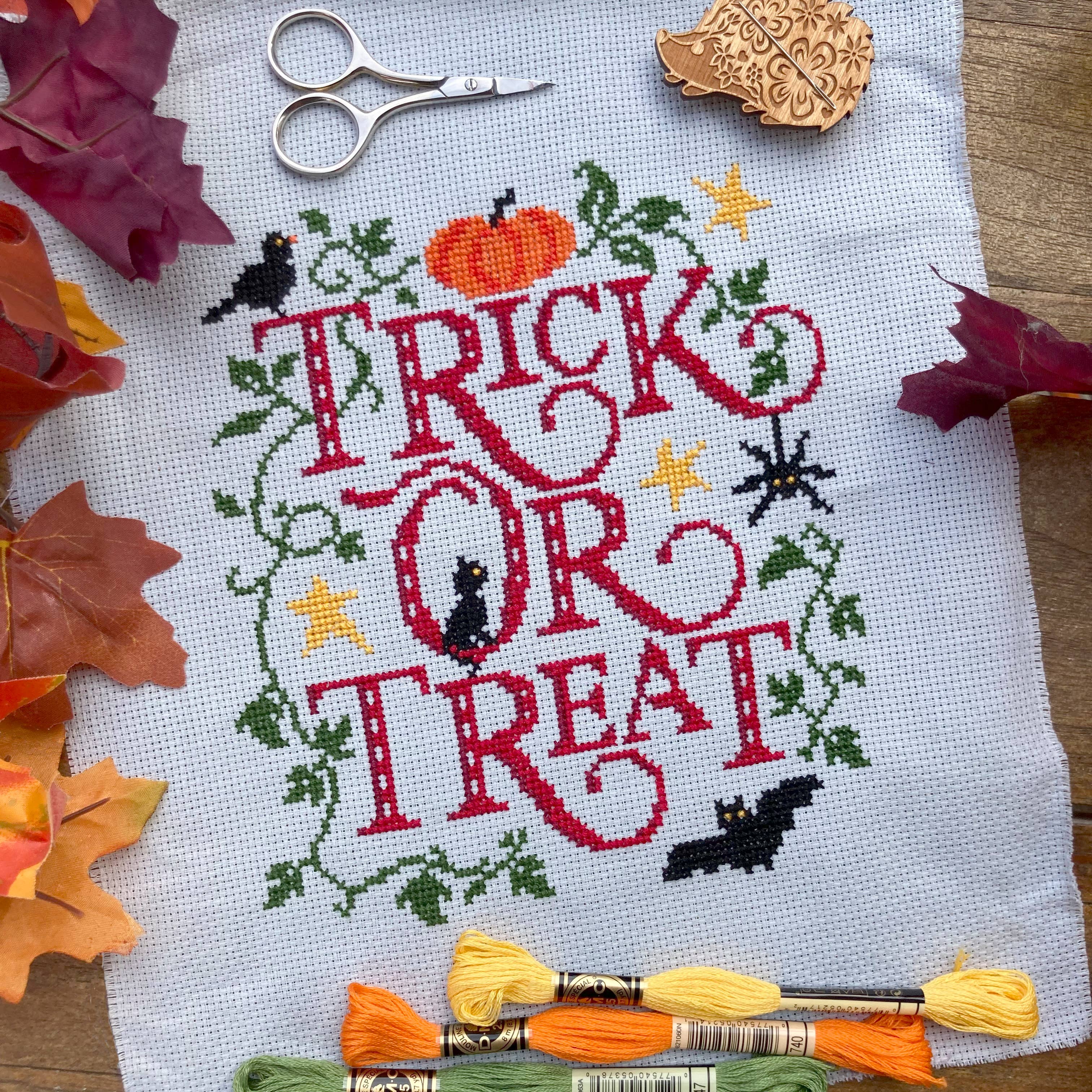 Love Poppet – Trick or Treat Cross Stitch Kit (ONLINE ORDER ONLY)