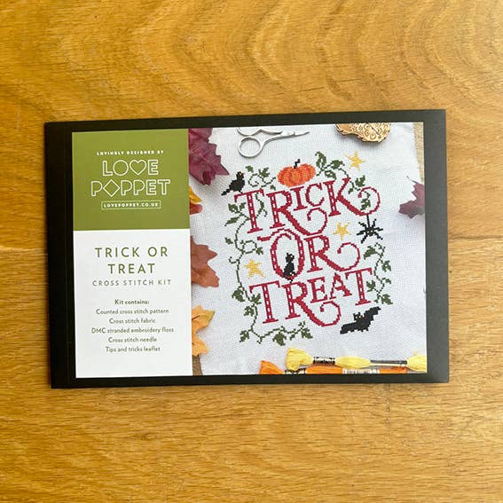Love Poppet – Trick or Treat Cross Stitch Kit (ONLINE ORDER ONLY)
