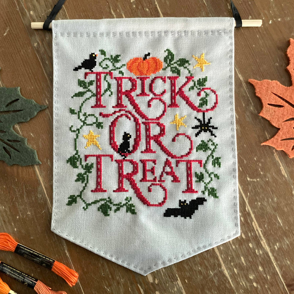 Love Poppet – Trick or Treat Cross Stitch Kit (ONLINE ORDER ONLY)