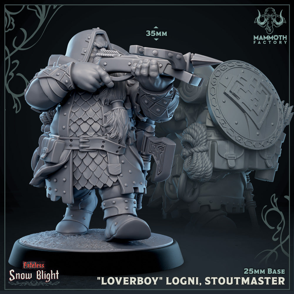 "Loverboy" Logni, Stoutmaster (Male Dwarf Fighter) (Online Order Only)