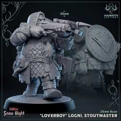 "Loverboy" Logni, Stoutmaster (Male Dwarf Fighter) (Online Order Only)