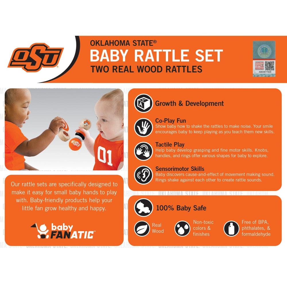 Oklahoma State Cowboys - Baby Rattles 2-Pack (ONLINE ORDER ONLY)
