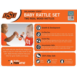 Oklahoma State Cowboys - Baby Rattles 2-Pack (ONLINE ORDER ONLY)