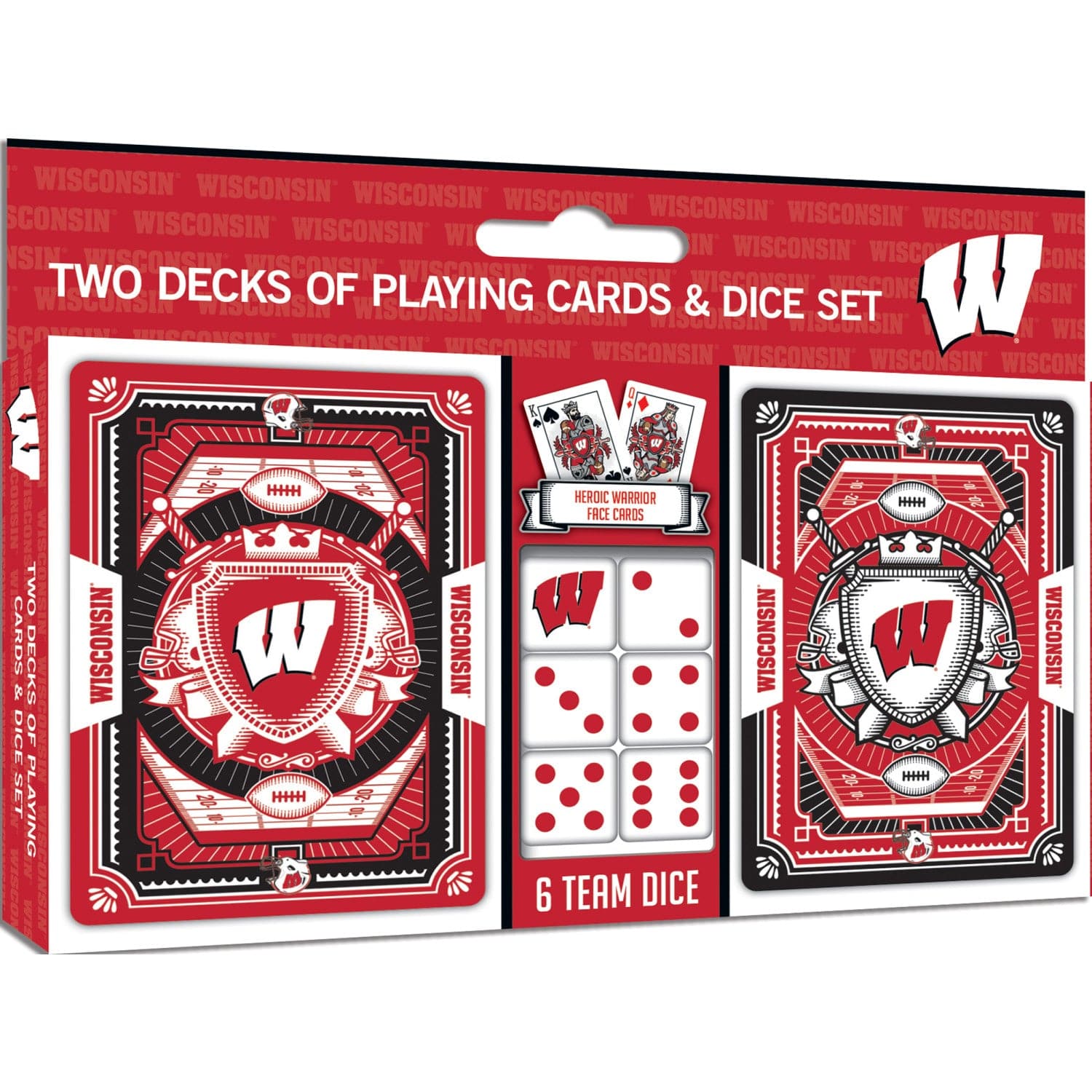 Wisconsin Badgers - 2-Pack Playing Cards & Dice Set (ONLINE ORDER ONLY)