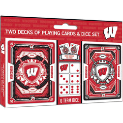 Wisconsin Badgers - 2-Pack Playing Cards & Dice Set (ONLINE ORDER ONLY)