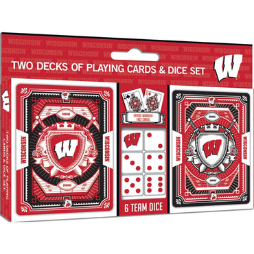 Wisconsin Badgers - 2-Pack Playing Cards & Dice Set (ONLINE ORDER ONLY)
