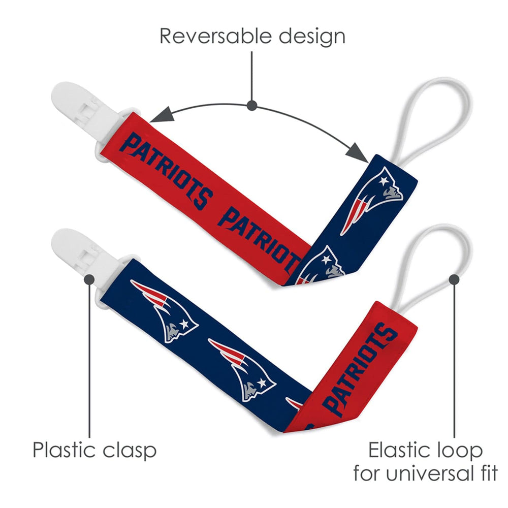New England Patriots - Pacifier Clip 2-Pack (ONLINE ORDER ONLY)