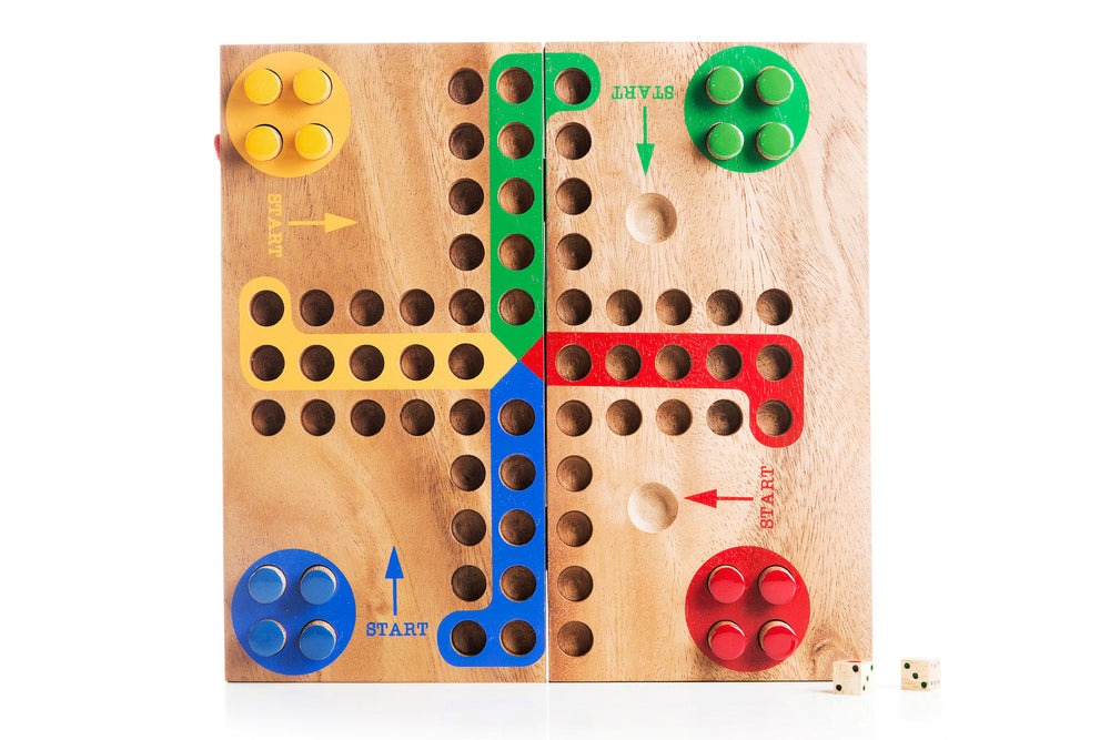 Wooden Ludo board Game - Family Game Night (Online Order Only)