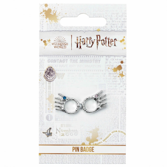 Harry Potter Luna Lovegood Spectrospecs Glasses Silver Pin Badge (Online Order Only)