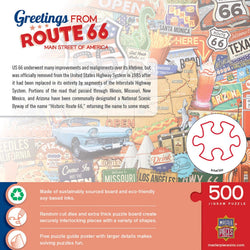 Greetings From Route 66 - 500 Piece Jigsaw Puzzle (ONLINE ORDER ONLY)