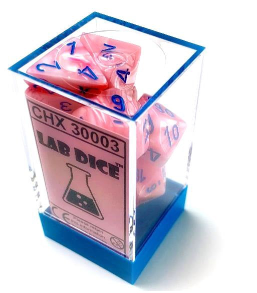 Lustrous Pink/blue 7-Die Set Lab Dice | Out of Print, OOP (Online Only)