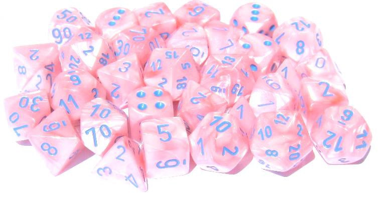 Lustrous Pink/blue 7-Die Set Lab Dice | Out of Print, OOP (Online Only)