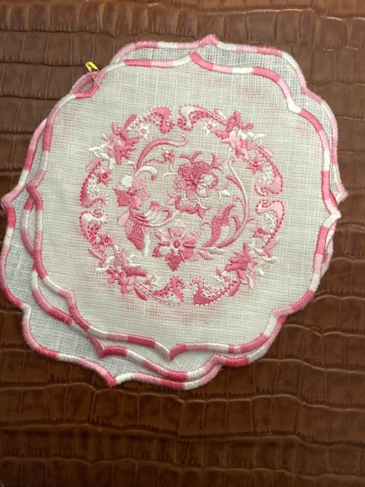 LUXE HOME COLLECTION EMBROIDERY LINEN NAPKIN SET OF 4 (Online Order Only)