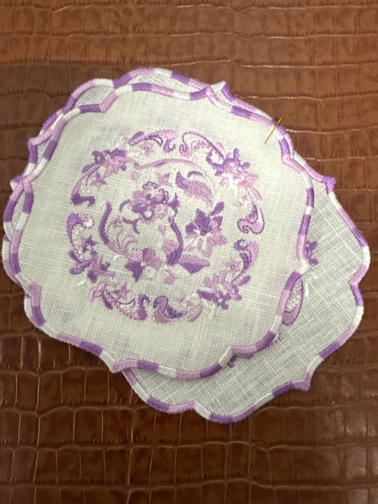 LUXE HOME COLLECTION EMBROIDERY LINEN NAPKIN SET OF 4 (Online Order Only)