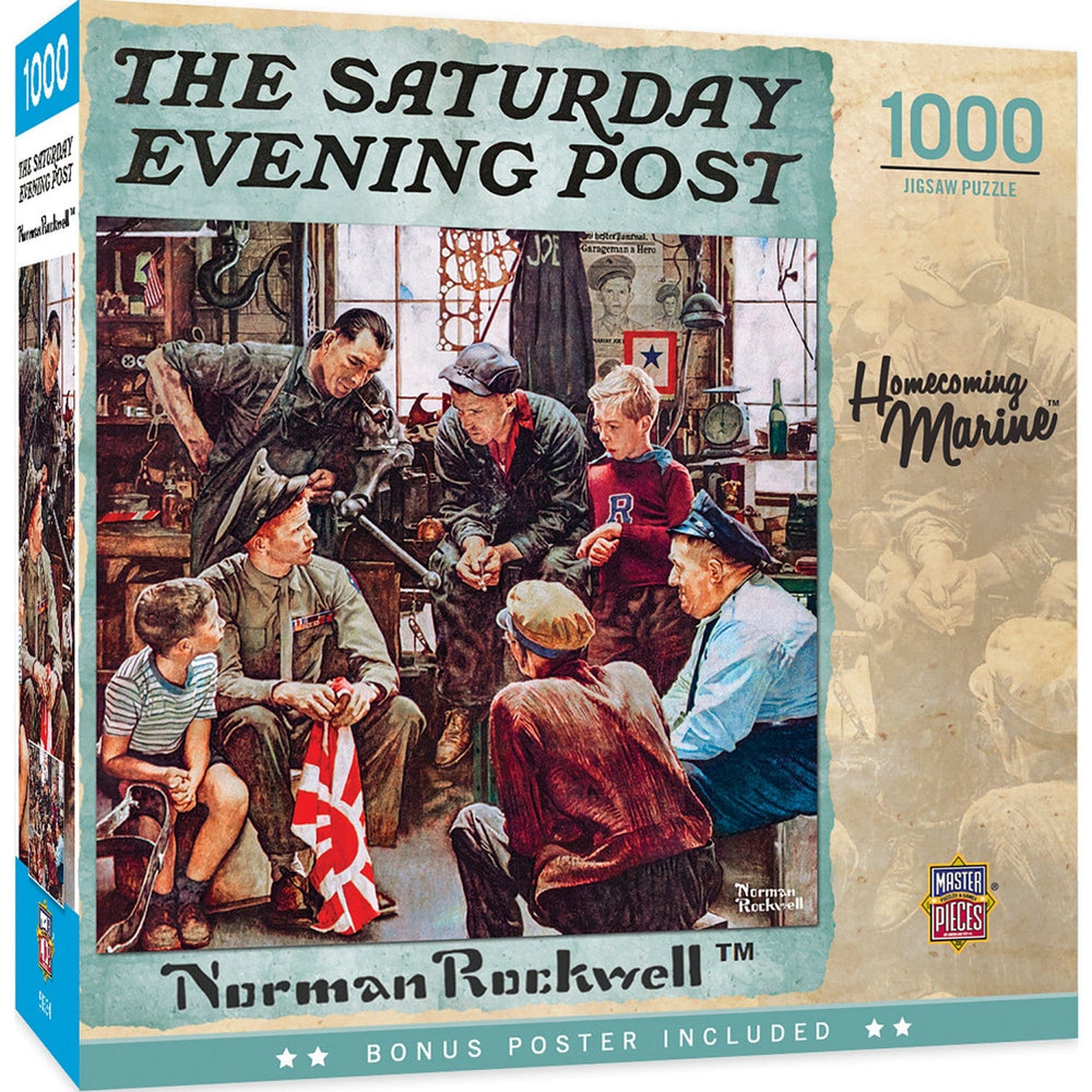 Saturday Evening Post - Homecoming Marine 1000 Piece Jigsaw Puzzle (ONLINE ORDER ONLY)