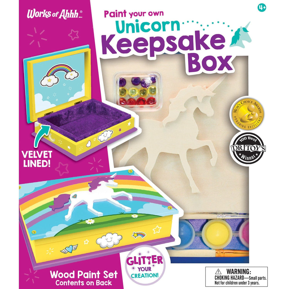 Unicorn Keepsake Box Wood Craft & Paint Kit (ONLINE ORDER ONLY)