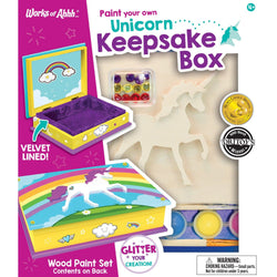 Unicorn Keepsake Box Wood Craft & Paint Kit (ONLINE ORDER ONLY)