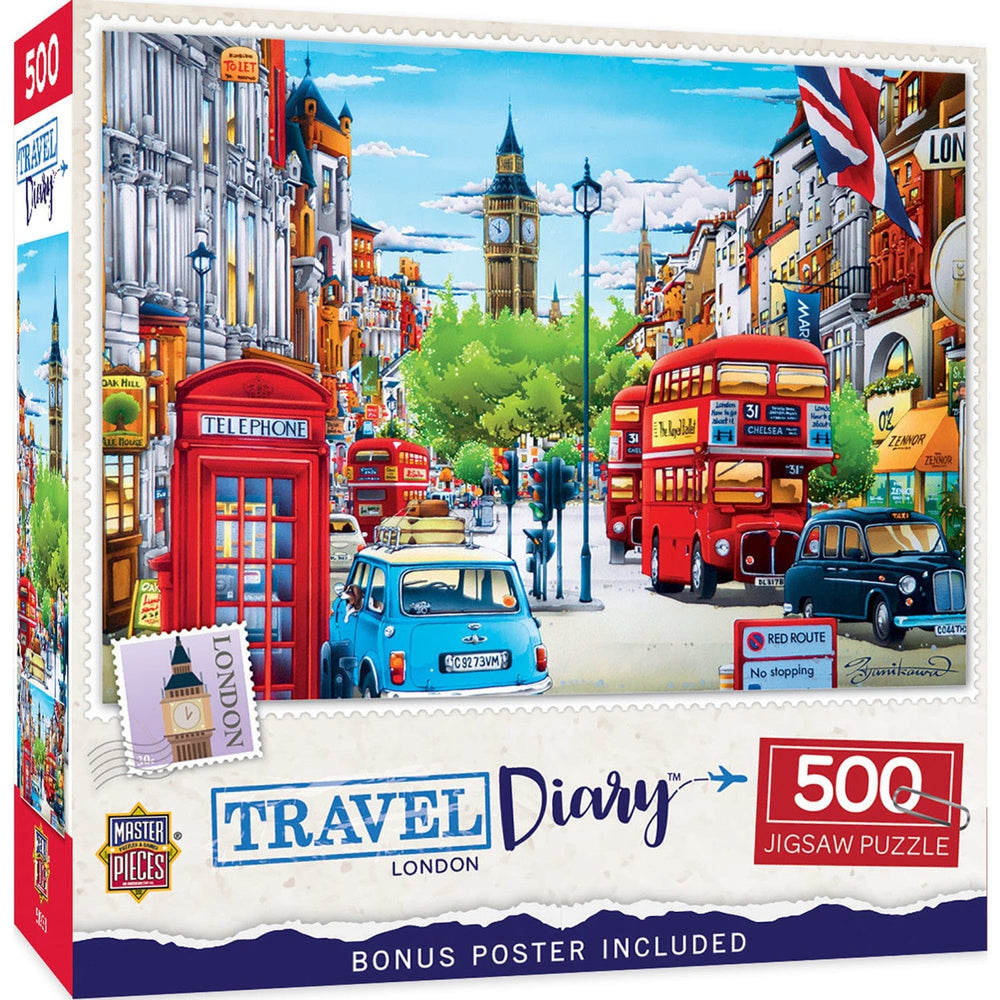 Travel Diary - London 500 Piece Jigsaw Puzzle (ONLINE ORDER ONLY)