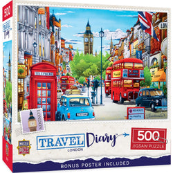 Travel Diary - London 500 Piece Jigsaw Puzzle (ONLINE ORDER ONLY)