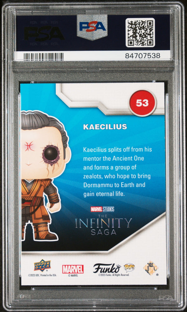 2023 UPPER DECK FUNKO POP MARVEL  KAECILIUS CONVENTION #53  PSA 10 (Online Order Only)