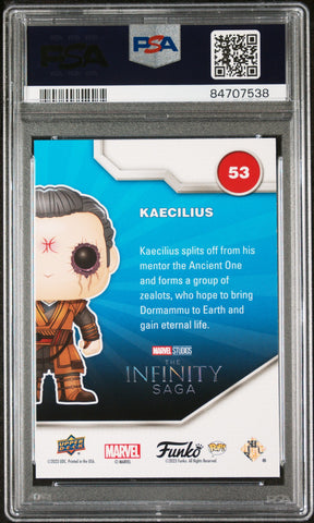2023 UPPER DECK FUNKO POP MARVEL  KAECILIUS CONVENTION #53  PSA 10 (Online Order Only)