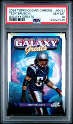 Graded 2024 Topps Cosmic Chrome Tedy Bruschi #GG21 Galaxy Greats Football Card PSA 10 Gem Mint (ONLINE ORDER ONLY)