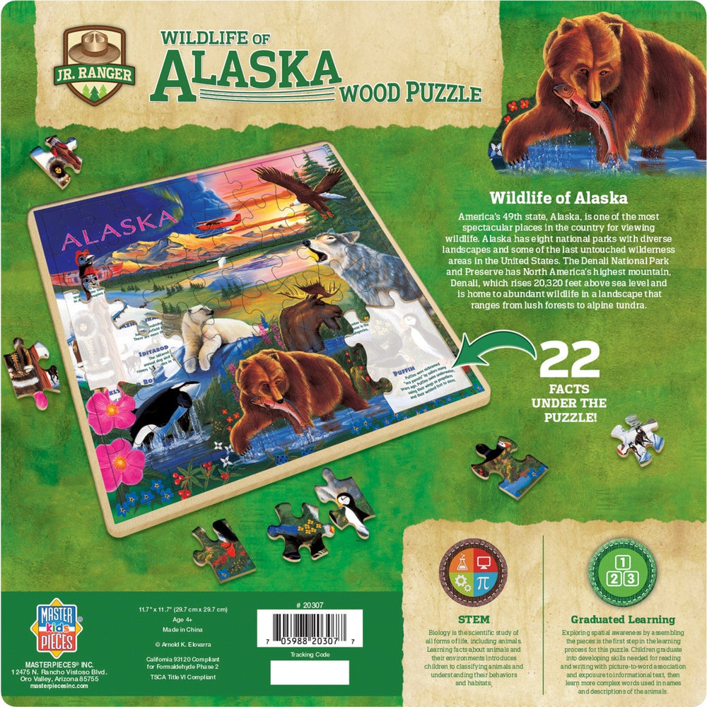 Jr. Ranger - Wildlife of Alaska 48 Piece Wood Jigsaw Puzzle (ONLINE ORDER ONLY)