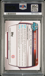 Graded 2022 Topps Bowman University Cade Klubnik #42 Chrome Prospects Rookie RC Football Card PSA 10 Gem Mint (ONLINE ORDER ONLY)