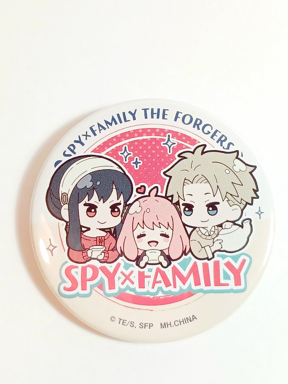 SPY x FAMILY LOID ANYA YOR FORGER Chibi Metal Can Badge Pin 55mm