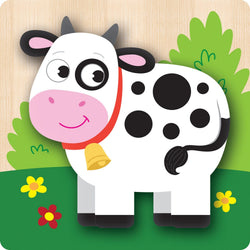 Farm Chunky Wood Puzzles - Kids 4-Pack