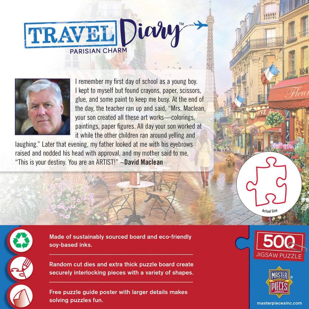 Travel Diary - Parisian Charm 500 Piece Jigsaw Puzzle (ONLINE ORDER ONLY)