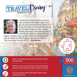 Travel Diary - Parisian Charm 500 Piece Jigsaw Puzzle (ONLINE ORDER ONLY)