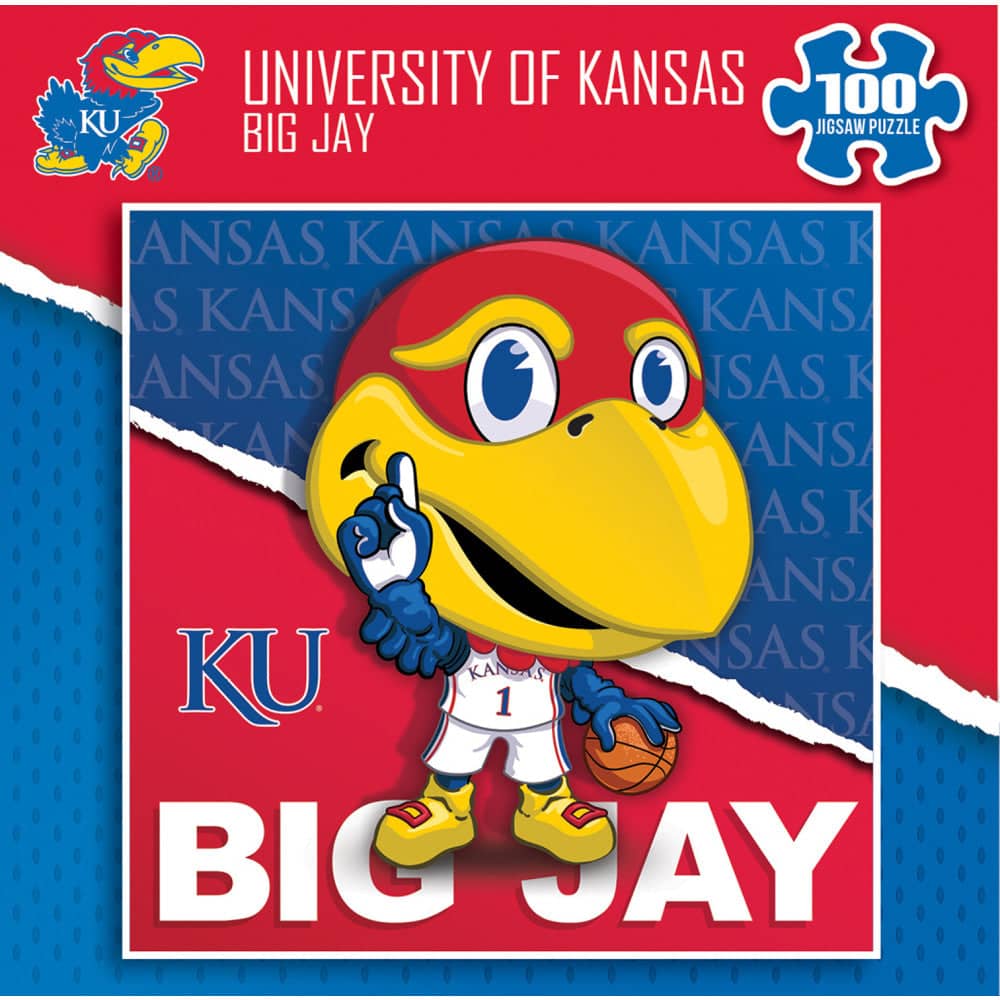 Kansas Jayhawks - NCAA Mascot 100 Piece Jigsaw Puzzle (ONLINE ORDER ONLY)