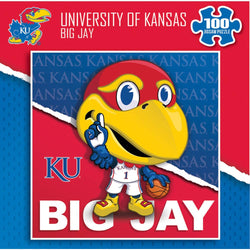 Kansas Jayhawks - NCAA Mascot 100 Piece Jigsaw Puzzle (ONLINE ORDER ONLY)