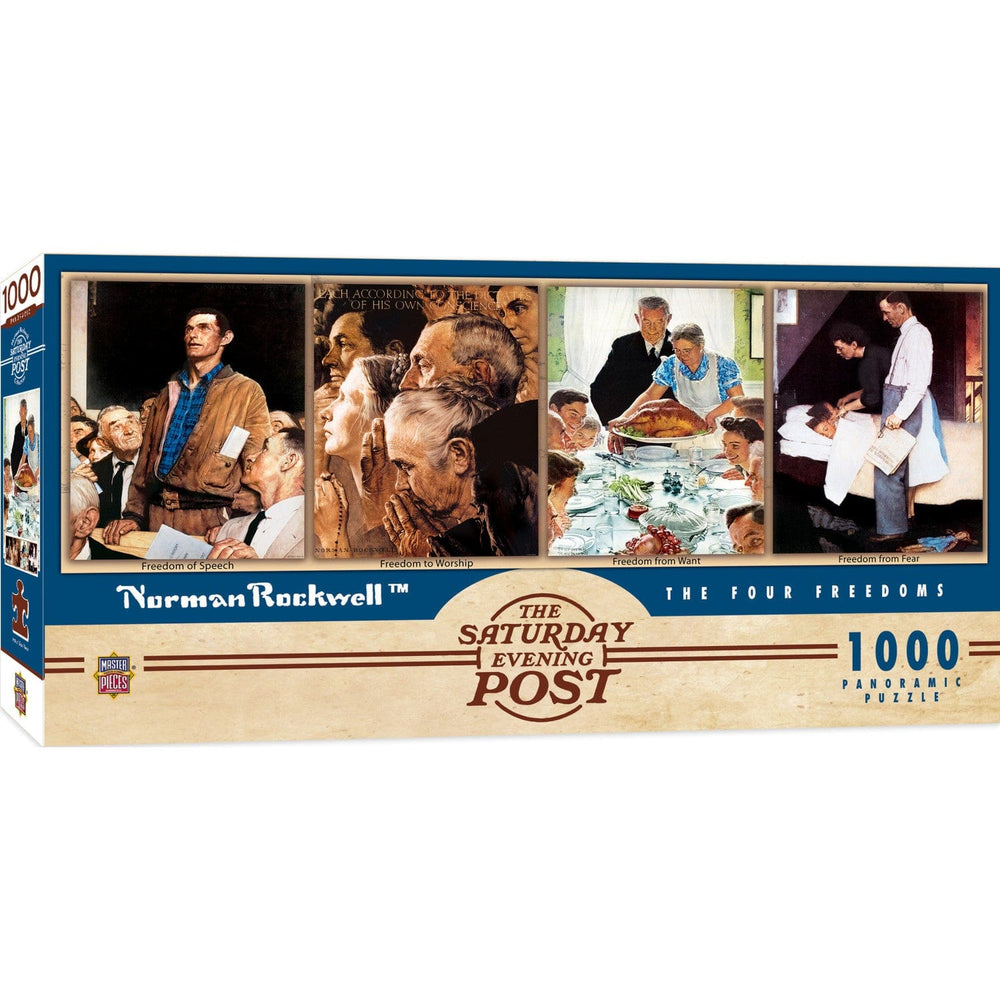 Saturday Evening Post - The Four Freedoms 1000 Piece Panoramic Jigsaw Puzzle (ONLINE ORDER ONLY)