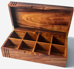Tea Chest - Mesquite - 8 Compartments (ONLINE ORDER ONLY)