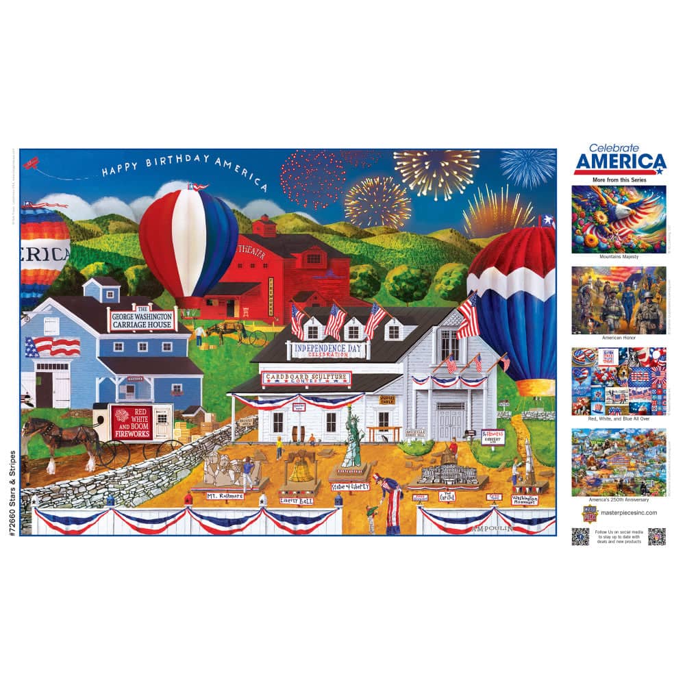 Celebrate America - Stars & Stripes 1000 Piece Jigsaw Puzzle (ONLINE ORDER ONLY)