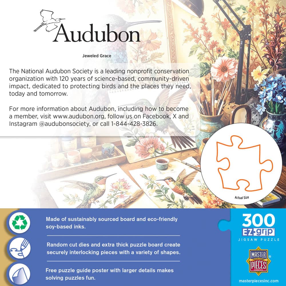 Audubon - Jeweled Grace 300 Piece EZ Grip Jigsaw Puzzle (ONLINE ORDER ONLY)