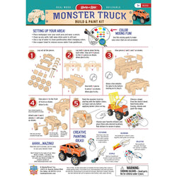 Monster Truck Buildable Wood Craft & Paint Kit