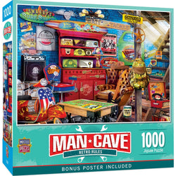 Man Cave - Retro Rules 1000 Piece Jigsaw Puzzle (ONLINE ORDER ONLY)