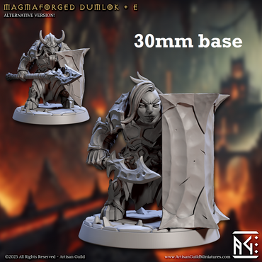 Magmaforged Dumlok: Sculpt E (Female Fire Dwarf Warrior) (Online Only)