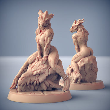 3D Printed Artisan Guild The Lusty Draconian Maid Dragonguard Pinup The Dragonguard 28mm 32mm (Online Only)