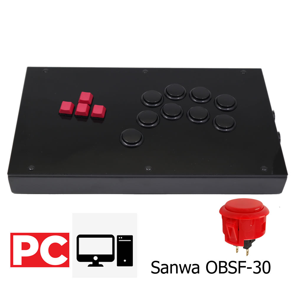 RAC-J802K Keyboard Button Leverless Arcade Game Controller for PC/PS/XBOX/SWITCH (Online Only)
