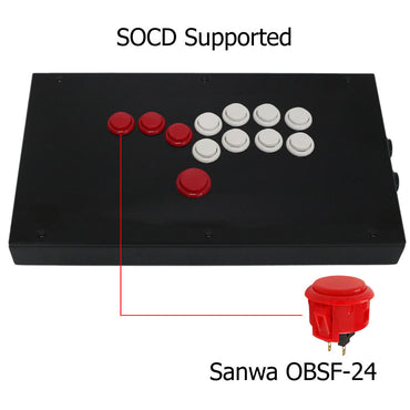 RAC-J800B All Buttons Leverless Arcade Joystick Fight Stick For PS5/PS4/PS3/Xbox/PC (Online Only)