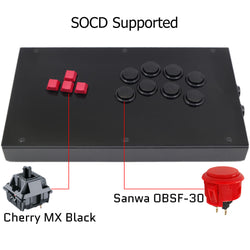 RAC-J800K Leverless Arcade Controller – Mechanical Keyboard All Button Fight Stick for PC/PS5/Xbox/Switch (Online Only)