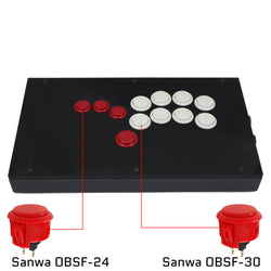 RAC-J801B All Button Leverless Arcade Game Controller for PC/PS/XBOX/SWITCH (Online Only)