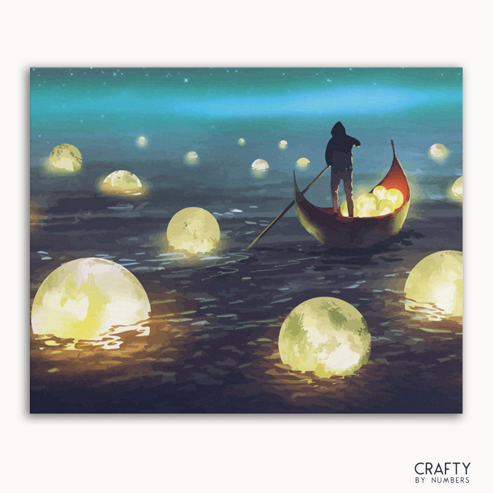 Man Rowing Among Glowing Moons (ONLINE ORDER ONLY)
