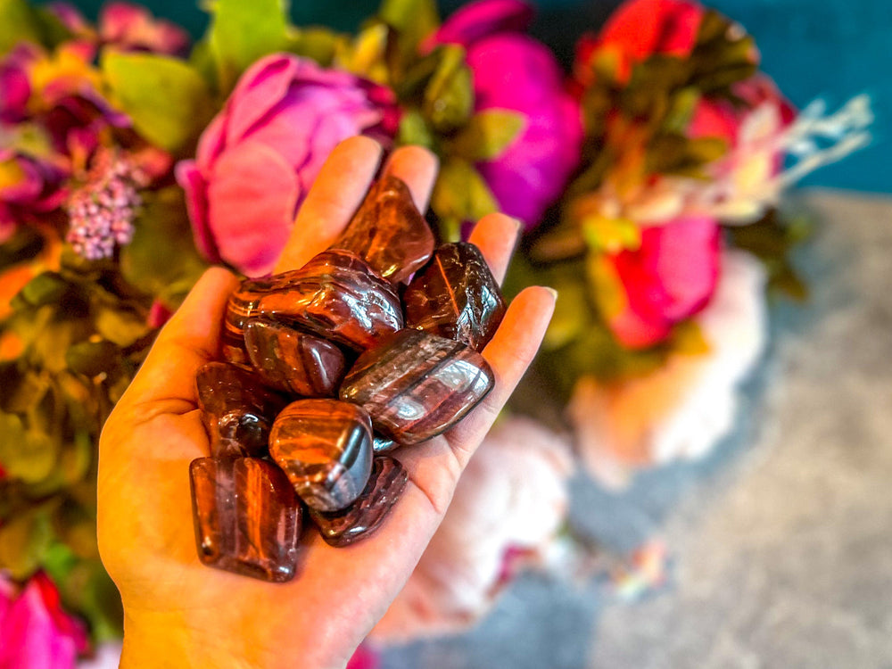 Large Red Tigers Eye TUMBLED Stone, 1 Lb Bulk Bag, Wholesale Crystals (ONLINE ORDER ONLY)
