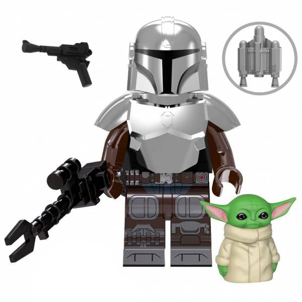 The Mandalorian Din Djarin & Grogu Lego Minifigures Custom Toys (ONLINE ORDER ONLY)