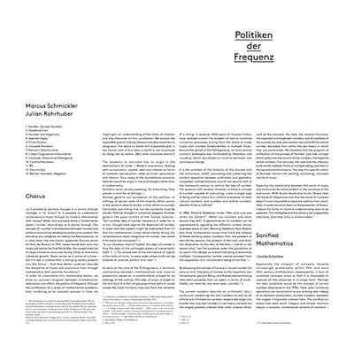 MARCUS SCHMICKLER & JULIAN ROHRHUBER - Politiken der Frequenz [Vinyl] (ONLINE ORDER ONLY)